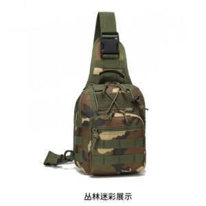 Oxford Cloth Cycling Bag Camouflage Outdoor Sports Small Chest Pannier Bag – Jungle Camouflage