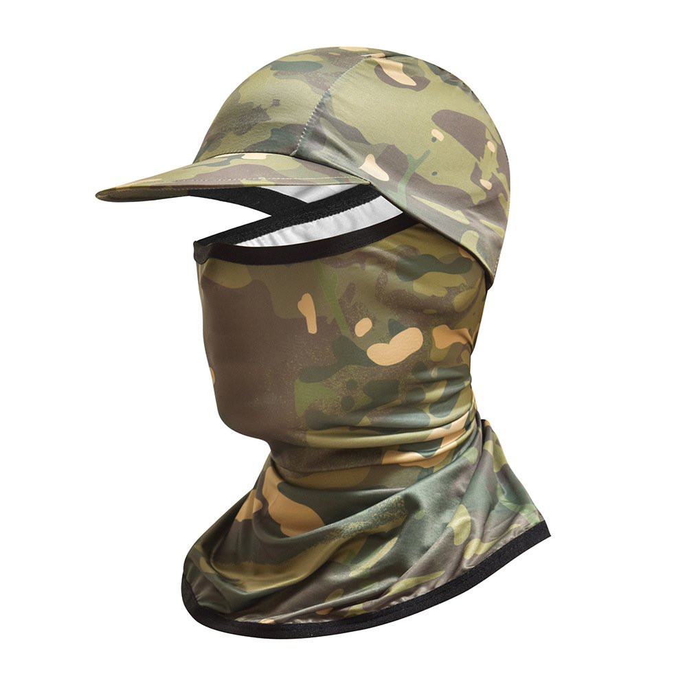 Camouflage Headgear Outdoor Cycling Mask Hiking Climbing Brim Hat Sun Protection Sunshade Ice Silk Mask Wholesale - Image 10