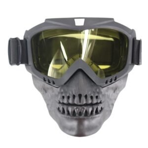 American full face anti-impact tactical skull mask – Yellow