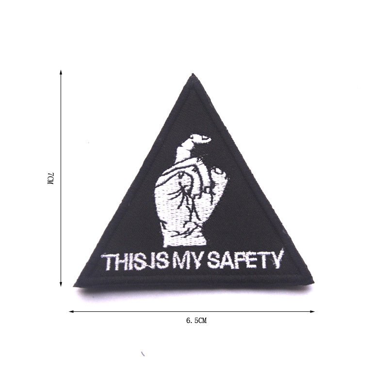 Fashion Simple Gesture Embroidery Velcro Badge - Image 2