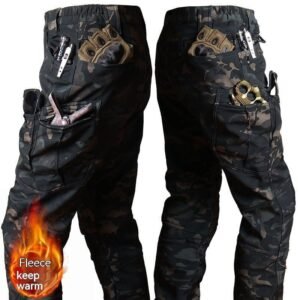 Green Men’s Charging Camouflage Clothing – Tactical Pants Dark Night, XL