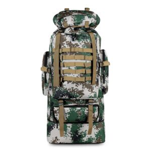 Oxford Cloth Large Capacity Outdoor Sports Mountaineering Bag – Rainforest camouflage, 100L