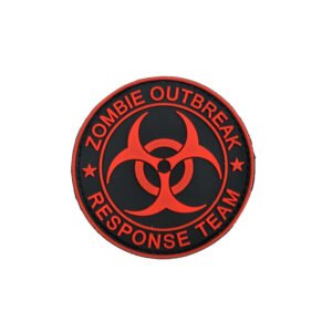 3D PVC Velcro Badge Armlet Patch – Red biochemical letters