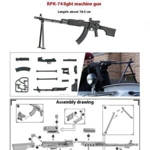 Assault Rifle Machine Gun Assembly Model Ornaments – RPK74M
