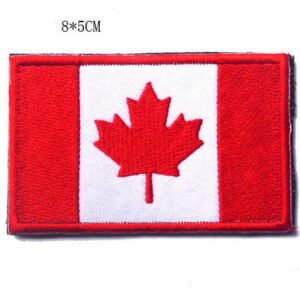Canadian Flag Badge Flag Embroidery Velcro Quebec Flag Cloth Sticker