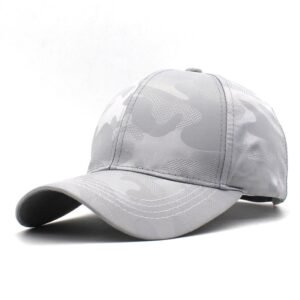 Camouflage Army Baseball Cap Men’s Women’s Casual – Grey, Adjustable
