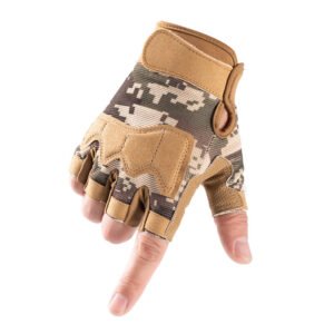 Tactical half finger gloves – Desert camouflage, XL