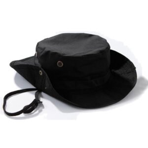 Battle camouflage Benni fisherman hat – Black