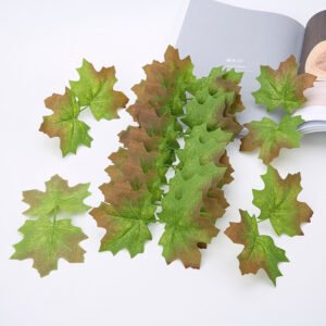 Simulation Leaf Perilla Maple Decoration Diy Scrapbook Shooting Props – 12style, 10PCS