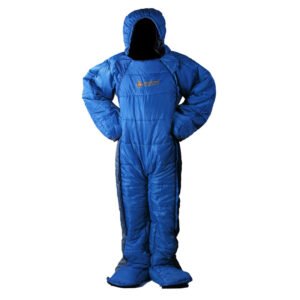 Blue Gray Color Patchwork Humanoid Sleeping Bag Human Body Can Walk Camping – Blue, M