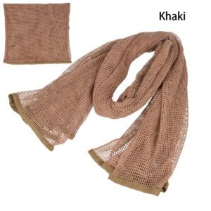 Breathable camouflage outdoor men’s and women’s scarves – Khaki, Average Size