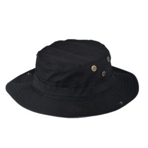 Round hat outdoor leisure camouflage round hat – Black