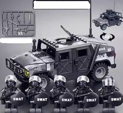 Chinese Building Blocks Military Gas Special Police Special Forces Doll - Image 5
