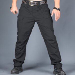 Tactical Pants Summer Male Special Arms Camouflage Overalls – Black, 3XL