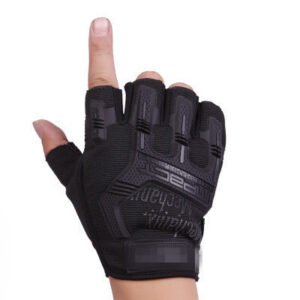 Sports tactical half-finger cycling gloves – Black