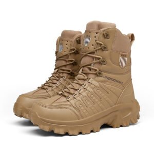 Waterproof outdoor tactical military boots – Sand color, 43