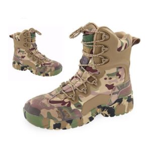 Camouflage high top men’s shoes ankle warm hiking shoes – Camouflage, 39