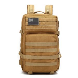 Sports Travel Backpack Army Fan Tactical Camouflage Backpack Sports Outdoor Backpack Travel Bag – Khaki