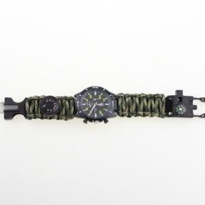 6 En 1 Tcticos Al Aire Libre EDC Supervivencia Ajustable Pulsera Brjula Rescate Paracord Camping Equipment Herramientas – B