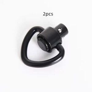 QD Quick Release Buckle Tactical Back Strap Loop High Strength – Black, 2PCS