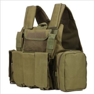 Outdoor Training Camouflage Tactics Vest Protective Waistcoat – Army Green, Free Size