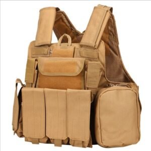 Outdoor Training Camouflage Tactics Vest Protective Waistcoat – Mud, Free Size