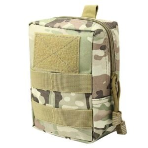 Tactical Dog Clothes Quick Disassembly Dog Vest Outdoor Pet Training Clothes – Cp camouflage storage bag, 16.5x12x5.5cm