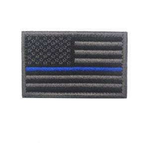 Velcro Label Stars And Stripes Embroidered Cloth Tips Qi Zhang – Black And Gray Blue Line Left