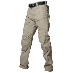 Tactical Pants Outdoor Trekking Hiking Pants Army Fan Stretch Trousers – Khaki, S