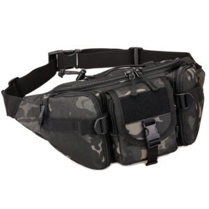Army fan bag outdoor big waist bag riding bag – Camouflage