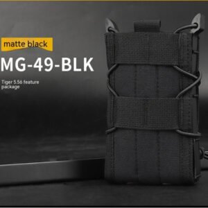 Real-life Tactical Elastic Single Connection Bag Outdoor Running Sports – Black, Below 20L