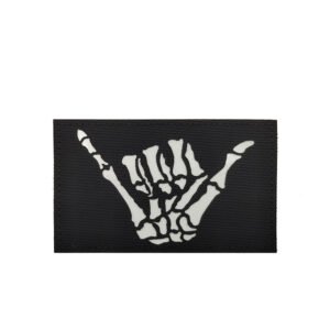 Ray Skull Finger Right Gesture 666IR Recognition Chapter Luminous Velcro Badge – M00159 2