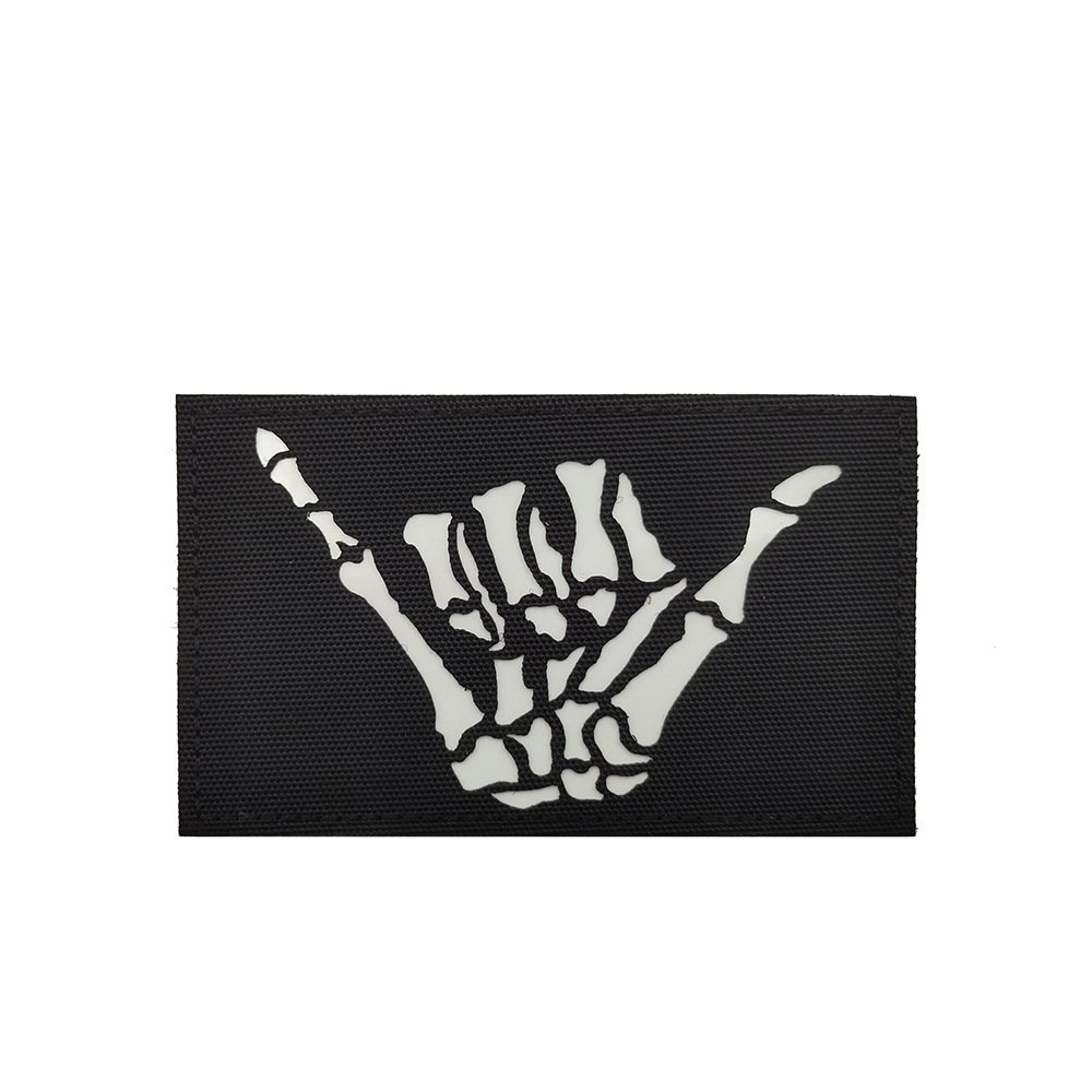 Ray Skull Finger Right Gesture 666IR Recognition Chapter Luminous Velcro Badge - Image 2