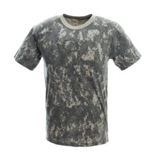 Summer Cross-border European Size Outdoor Army Fan Round Neck Tactical Top Half Sleeve Men’s Cotton Tactical Camouflage T-shirt Short Sleeve – ACU Digital, S