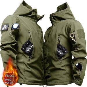 Green Men’s Charging Camouflage Clothing – Shell Jacket Green, M