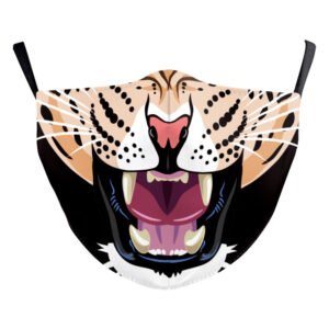 Wansheng Digital Printing Face Animal Tiger Ear Hanging Double-layer Mask – B178 1357, Adult Average Size