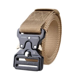 Tactical Belt Military Fan Casual Buckle Belt – Khaki, 125cm