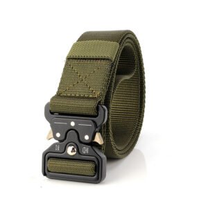 Alloy buckle Tactical Belt Men Outdoor Belt – Green, 125CM