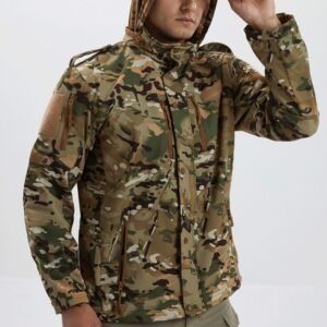 Men’s Fleece Jacket Camouflage Waterproof Soft Shell Jacket