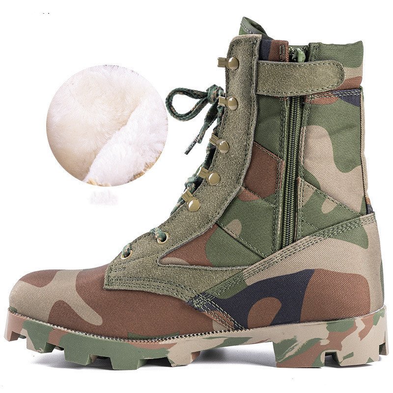 Spring High-top Breathable Zipper Army Fan Combat Boots Outdoor Combat - Image 4