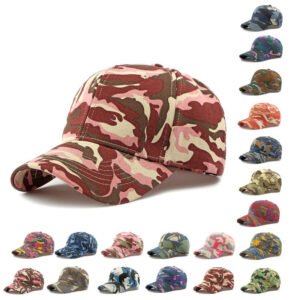 Camouflage Cotton Baseball Cap Outdoor Sun Protection Sports Hard Top Peak Cap