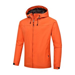 Outdoor Windproof And Waterproof All Season Mountaineering Jacket Jacket For Men – Orange, 4XL