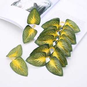 Simulation Leaf Perilla Maple Decoration Diy Scrapbook Shooting Props – 16style, 20PCS