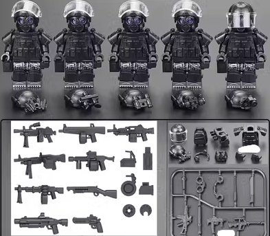 Chinese Building Blocks Military Gas Special Police Special Forces Doll - Image 8