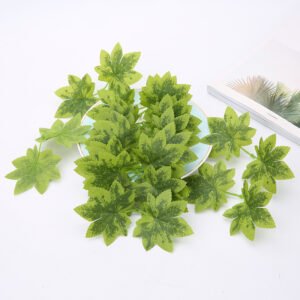 Simulation Leaf Perilla Maple Decoration Diy Scrapbook Shooting Props – 5style, 50PCS