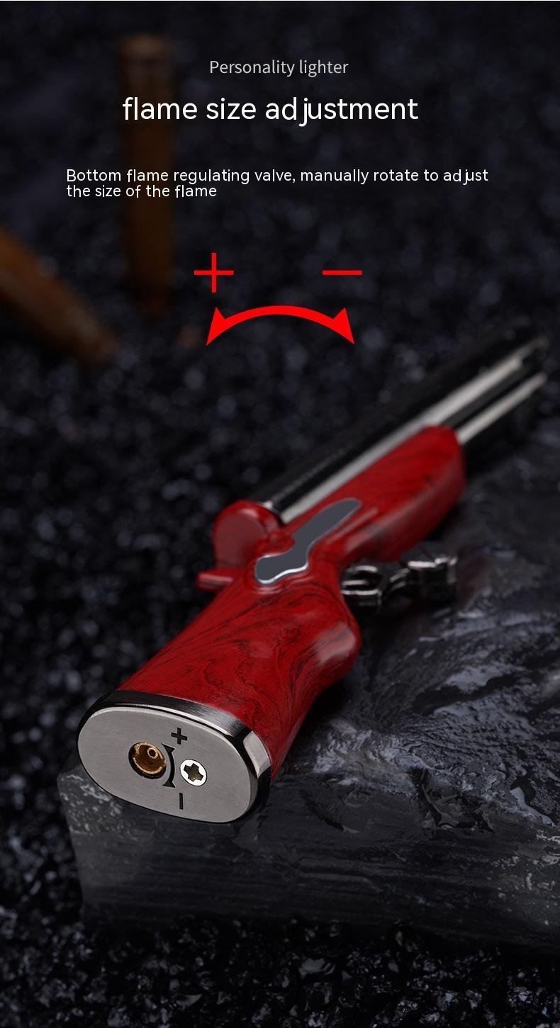 Double Flame Metal Small Gun Shape Lighter - Image 10
