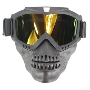 American full face anti-impact tactical skull mask – Yellow color