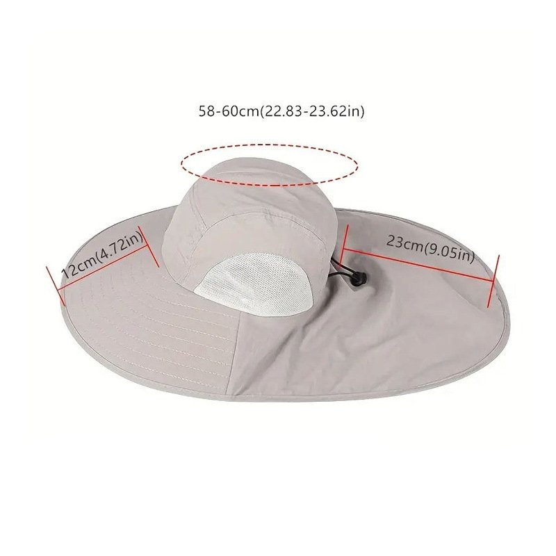 Summer Men's Outdoor Protection UV Protection Sun Hat - Image 3