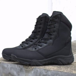 Camouflage boots – All black, 41