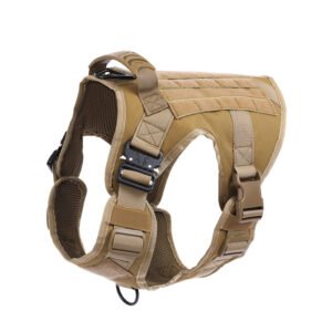 Tactical Dog Clothes Quick Disassembly Dog Vest Outdoor Pet Training Clothes – Mud color, XL
